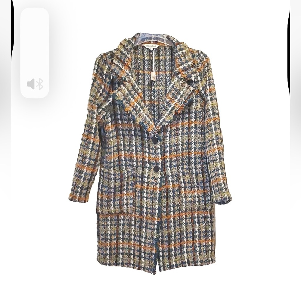 Davi & Dani- Large Multi-Coloured Tweed Cardigan Sweater Blazer Jacket.. - Picture 9 of 16